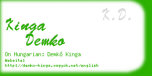 kinga demko business card